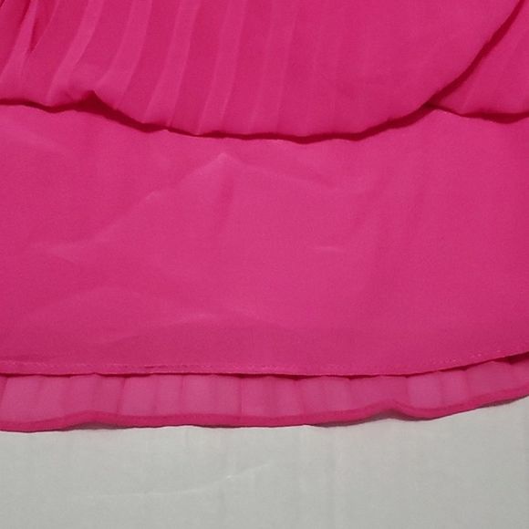 J. Crew Barbie Pink Accordion Pleated Elegant Event Sleveless Babydoll Top - Picture 6 of 8